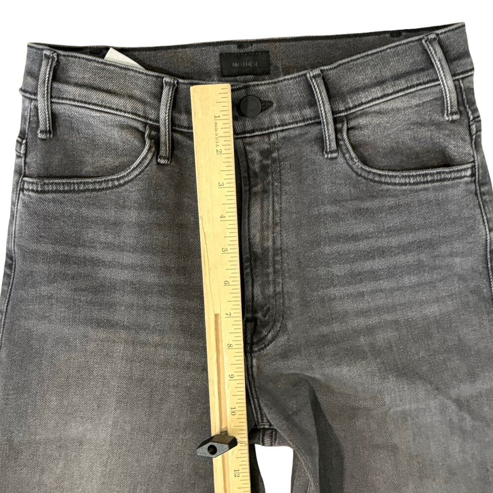 Mother Hustler Roller Ankle Fray Call It A Night Gray Wide Leg Jeans Size 27 NEW - Picture 8 of 12
